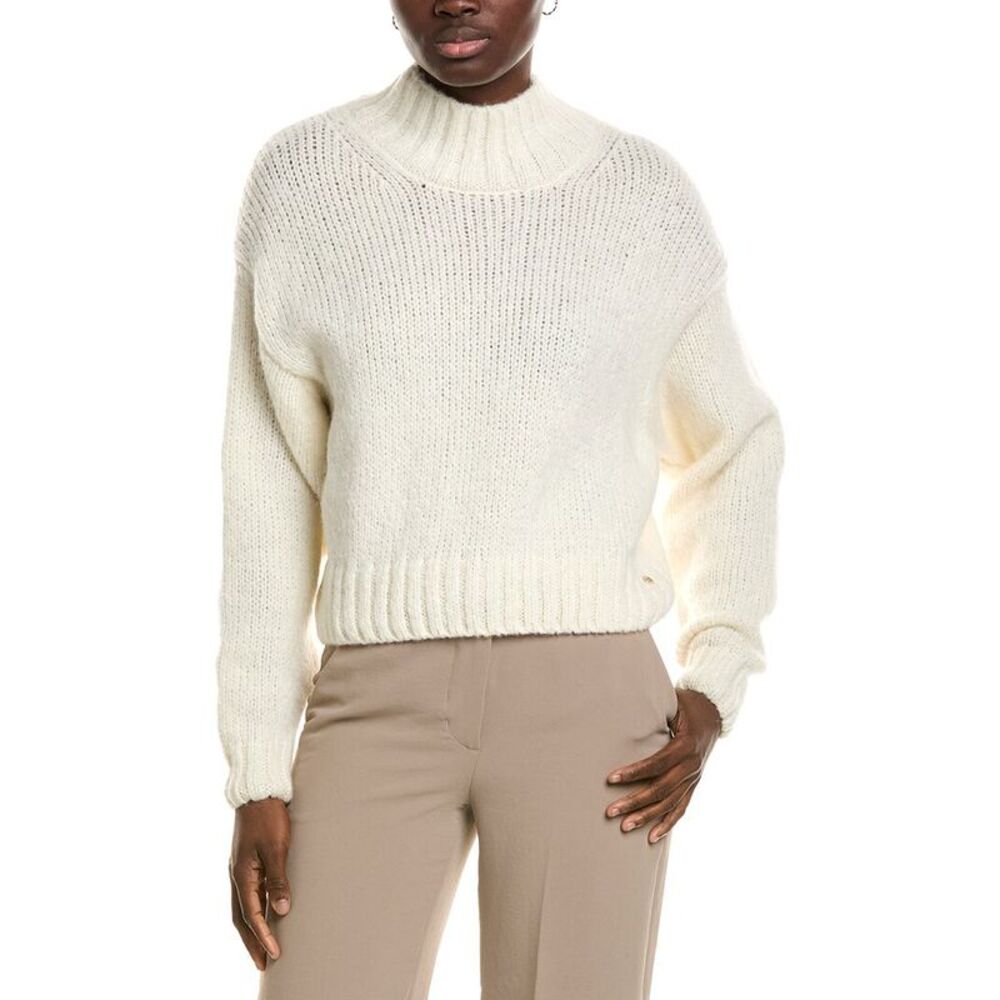 Marc Cain Womens Wool & Alpaca-Blend Sweater, White